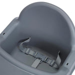 Cosco Kids Canteen High Chair Lightweight Portable Baby Feeding Chair with Adjustable Tray, Easy to Clean, Kitchen or Dining Use, Toddlers Up to 33 lbs, Mono Grey
