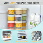 VITEVER 6 Pack Glass Baby Food Storage Containers - 4 oz Baby Food Storage Jars With Lids, Baby Food Maker, Microwave, Dishwasher & Freezer Safe