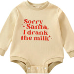 MERSARIPHY Baby Christmas Clothes Baby Boy Girl Sweatshirt Romper Santa Baby Romper Tops Fall Winter Outfits