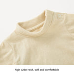 pureborn Baby Boys Girls Bodysuits Turtle Neck Long Sleeve Soft Cotton Romper One-piece 18-24 Months Beige