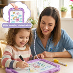 Lehoo Castle Easel for Kids, Toys for 2 Year Old Girl, Art Easel Toddler, Magnetic White Chalk Board, Gifts for 3 4 Year Old Girls 2-4 Years Old Christmas