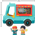 Fisher-Price Little People Musical Toddler Toy Serve It Up Food Truck Vehicle with 2 Figures for Pretend Play Kids Ages 1+ Years