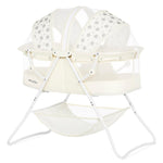 Dream On Me Karley Bassinet, Award Winner Lightweight Travel Baby Bassinet, Foldable Bedside Sleeper, Adjustable Double Canopy, Spacious Design, Soft Fabric, Storage Basket – French White