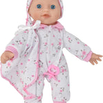 Gift Boutique - 12 Inch Soft Body Baby Doll in Gift Box, Baby Doll with Bottle and Pacifier, Blanket and Pink Floral Clothes