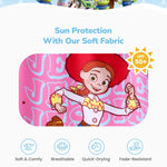 Disney Toy Story Cowgirl Jessie Girls Swimsuits UPF 50+ One Piece Bathing Suits Ruffle Hem Sport Summer Beach Swimwear Pink Quick Dry for Toddler Girls 2T