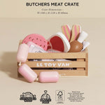 Le Toy Van - Educational Pretend Play Toy Food | Wooden Honeybee Market Meat Crate | Supermarket Pretend Play Shop Food