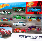 Hot Wheels Toy Cars & Trucks 10-Pack, Set of 10 1:64 Scale Vehicles, Includes Race Cars, Semi, Rescue or Construction Trucks (Styles May Vary)
