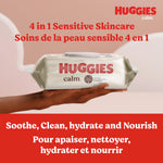 Huggies Calm Baby Diaper Wipes, Unscented, Hypoallergenic, 2 Push Button Packs (112 Wipes Total)