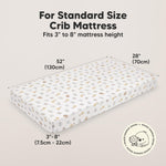 KeaBabies 2-Pack Organic Crib Sheets for Boys, Girls - 52x28 Fitted Crib Mattress Sheet Neutral, Breathable Jersey Cotton Cover for Baby Bed, Toddler Mattress, Soft & Cute Prints (KeaSafari)