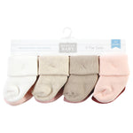 Hudson Baby Unisex Baby Cotton Rich Baby Terry Socks 16-Pack, Solid Pink Neutral, 0-6 Months