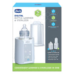 Chicco Digital Bottle Warmer & Sterilizer for Baby Bottles, Baby Food Jars, and Milk Bags | Eliminates 99.9% of Germs | 4 Heating Options | Digital Touchscreen | Automatic Shut-Off & Sound Alert