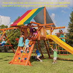 MOFEEZ 52" x 90" Swing Set Replacement Tarp for Play Set Outdoor, 100% PVC Vinyl Coated Marine Grade Fabric, Multi-Color