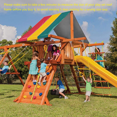MOFEEZ 52" x 90" Swing Set Replacement Tarp for Play Set Outdoor, 100% PVC Vinyl Coated Marine Grade Fabric, Multi-Color