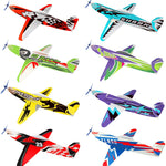 JOYGOGO 32 Pack Glider Planes,8" Long Flying Glider Plane,8 Different Designs,Easy Assembly,Durable Quality-Kids Party Favors for Valentines Airplanes,Birthday Party, Carnival Prizes