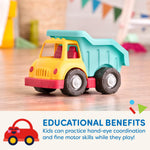 Battat- Wonder Wheels- Dump Truck – Toy Truck For Toddlers – Moveable Parts- Durable & Sturdy Construction Toy – Recyclable – Dump Truck