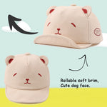Peecabe Baby Baseball Cap Toddler Infant Boys Girls Sun Hat Breathable Cute Hats for Spring Summer 6M-3T (US, Age, 3 Months, 12 Months, Beige Dog)
