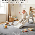 AEOCOO 60x80 Thick Baby Play Mat for Floor, 1.3" Memory Foam Infant Tummy Time Mat, Extra Large Soft Nursery Rug for Babies & Toddlers, Anti-Slip Cushioned Crawling Rug for Living Room, Grey