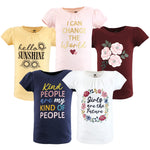 Hudson Baby Unisex Baby Short Sleeve T-Shirts, Girls World, 2 Toddler