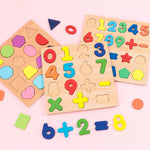 Wooden Puzzles for Toddlers, 3pack Alphabet Shape Puzzles for Kids 3 Wooden Montessori Toddler Alphabet Number Shape for Kids 3 Years Old Boys & Girls