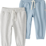 Little Planet by Carter's Boy 2-Pack Pants Made with Organic Cotton, Blue, Grey, 12M