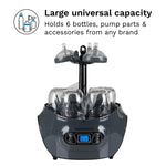 Baby Brezza Baby Bottle Sterilizer and Dryer Machine – Electric Steam Sterilization - Universal Fit - Pacifiers, Glass, Plastic, and Newborn Feeding Bottles, Charcoal