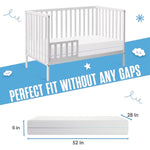 Sleepah 6" Crib & Toddler Bed Mattress - Made in USA – Waterproof Washable Breathable Soft Fabric - Dual Sided Cooling Memory Foam – CertiPUR & OKEO-Tex Certified Mattresses for Baby & Toddlers Blue