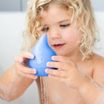 Ubbi Muted Color Cloud and Droplet Silicone Bath Squeeze Toys for Toddlers and Baby, Fun Interactive Bath Time Accessory, Set of 2