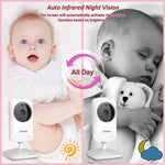 VTimes Baby Monitor with Camera and Audio, Video Baby Monitor No WiFi Night Vision, 2.4" LCD Screen Portable Baby Camera VOX Mode Pan-Tilt-Zoom Alarm and 1000ft Range, Ideal for Baby/Elderly/Pet