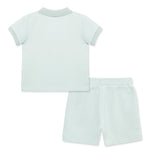 Little Me Clothes for Baby Boys' Heather Grey 2 Piece Short Set, Grey, 18 Months