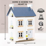 Le Toy Van - Wooden- Sky Doll House - Kids Dream House - 2 Storey with Attic - Fill with Dollhouse Accessories - Suitable for Ages 3+