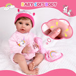 Aori Lifelike Reborn Baby Dolls - 22 inches Realistic Weighted Newborn Girl Dolls, Great Gift Set for Kids 3+, Pre-Parents, Grand-Parents, Collectors