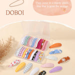 doboi 40Pcs Toddler Hair Clips Hair Barrettes Baby Girls Hair Bows Clips Floral Print Non Slip Snap Hairpins Flower Hair Clips for Girls Kids Toddler Hair Accessories