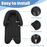 Pro Goleem Car Seat Head Support Infant, Soft Infant Car Seat Insert, 2 in 1 Carseat Head Support for Newborn, Perfect for Car Seat, Stroller, Swing, Bouncer, Gray and Black