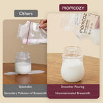 Momcozy Breastmilk Storage Bag, 8Oz, Temp-Sensing Color Change 60 Count Breast Milk Bags with Pour Spout, Milk Bag Self Standing for Breastfeeding, No Leak Presterilized for Freezer