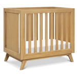 Davinci Otto 3-in-1 Mini Baby Crib with 4 Inch Mattress Included - GREENGUARD Gold Certified - Baby Crib Convertible to Toddler Bed & Daybed - 4 Adjustable Heights - Easy to Assemble - Honey