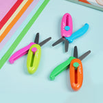 Safety Scissors for Kids, Retractable Small Scissors for Toddler Craft Ages 3-5 2-4 1-3, Cute Toddler Craft Preschool-Pink