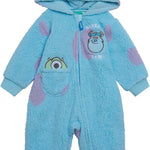 Disney Winnie the Pooh Mickey Mouse Lilo & Stitch Jack Skellington Monsters Inc Baby Zip Up Coverall Newborn to Infant Sizes