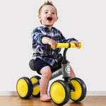 Baby Balance Bike Toddler Bike Kids Toys for 1 Year Old Boys Girls 12-24 Months Toys Kids Balance Bike Best First Birthday Gifts Children Walker Baby Walker 4 Wheels Bicycle (Yellow)