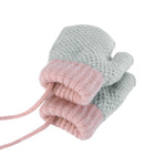 PENINSULA LOVE Toddler Winter Thermal Gloves Warm Knit Mittens Baby String Plush Gloves 1-3Year
