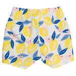 RUGGEDBUTTS Boys UPF50+ Sun Protection Fruits & Florals Swim Trunks - Lemon Capri, 12-18m