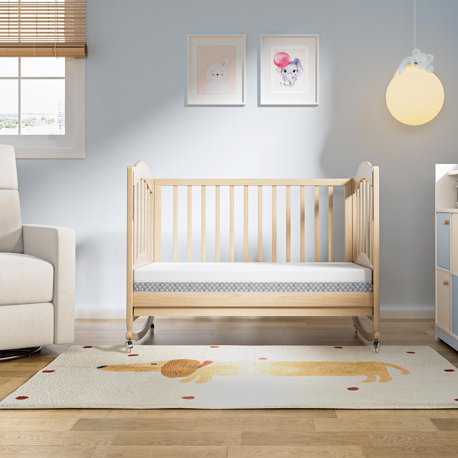 Dourxi Mini Crib Mattress, 38x24X4 Inch Dual Sided - Baby Bedding ...