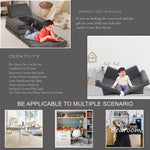 COMFYRA 10 PCS Modular Kids Play Couch with 6 Inflatable Balls – Convertible Foam and Floor Cushion Sofa for Boys and Girls, Perfect Play Couch for Toddlers, Playrooms or Bedrooms (Grey)
