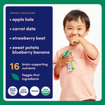 Cerebelly Organic Toddler Smart Bars Variety Pack 40-Count, 16 Brain-Supporting Nutrients, No Added Sugar, Gluten Free, Nut Free, Kids Snacks
