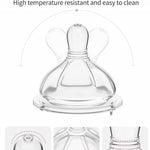 Glass Baby Bottles,Anti Colic Breastfeeding Bottle with Natural Response Nipple Size S,Wide Neck Slow Flow Baby Bottle for Baby,Newborn,Preemie 0-3 0-6 Month,BPA Free (Blue, 1 Pack, 4 Ounce)