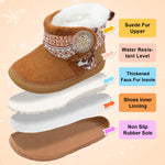L-RUN Winter Lightweight Boots Baby Shoes Boy Girl Infant Sneakers Winter Warm First Walkers Brown 18-24 Months Infants