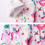 Feidoog Kids Baby Toddler Girls Cartoon Spring Fall Outerwear Windbreaker Zipper Hooded Jackets Coat,Unicorn,3-4T
