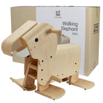 PlanToys® Wooden Walking Elephant Ride-On Toy for Toddlers | Eco-Friendly Montessori Balance & Movement Toy | Develops Coordination, Strength & Confidence