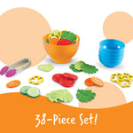 Learning Resources New Sprouts Garden Fresh Salad Set - 38 Pieces, Ages 18+ Months, Pretend Play Food for Toddlers, Kitchen Toys