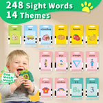 Aullsaty Toddler Toys Talking Flash Cards for 1 2 3 4 5 6 Year Old Boys and Girls, Autism Sensory Toys for Autistic Children, Learning Educational Montessori Speech Therapy 248 Sight Words Kids Gifts