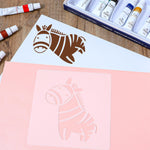 Ymapinc 20Pcs Kids Stencils for Drawing, 5.91In Beige Animal-Shaped Stencils Drafting Tools, Plastic Templates for Office School Drawing Painting Supplies